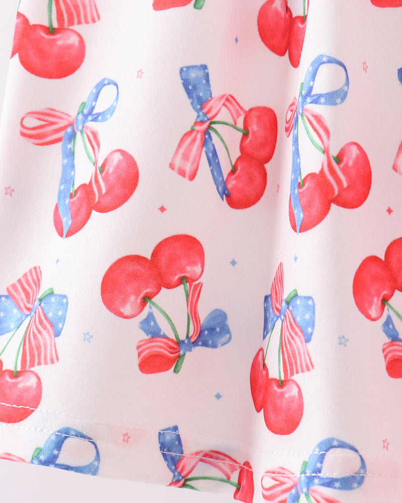 Cherry Smocked Bloomer Set