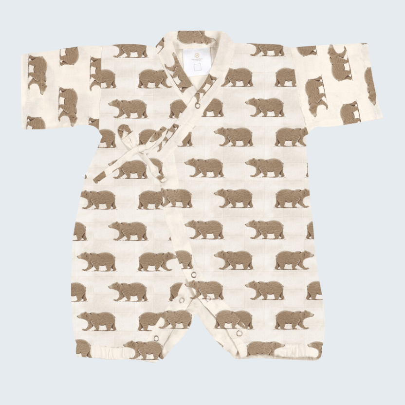 Goodnight Bear Bamboo Mini Kimono Jumpsuit