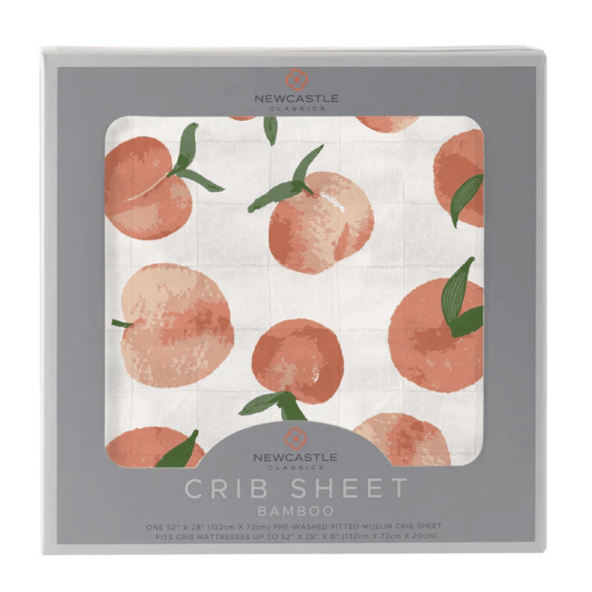 Carnelian Peaches Crib Sheet