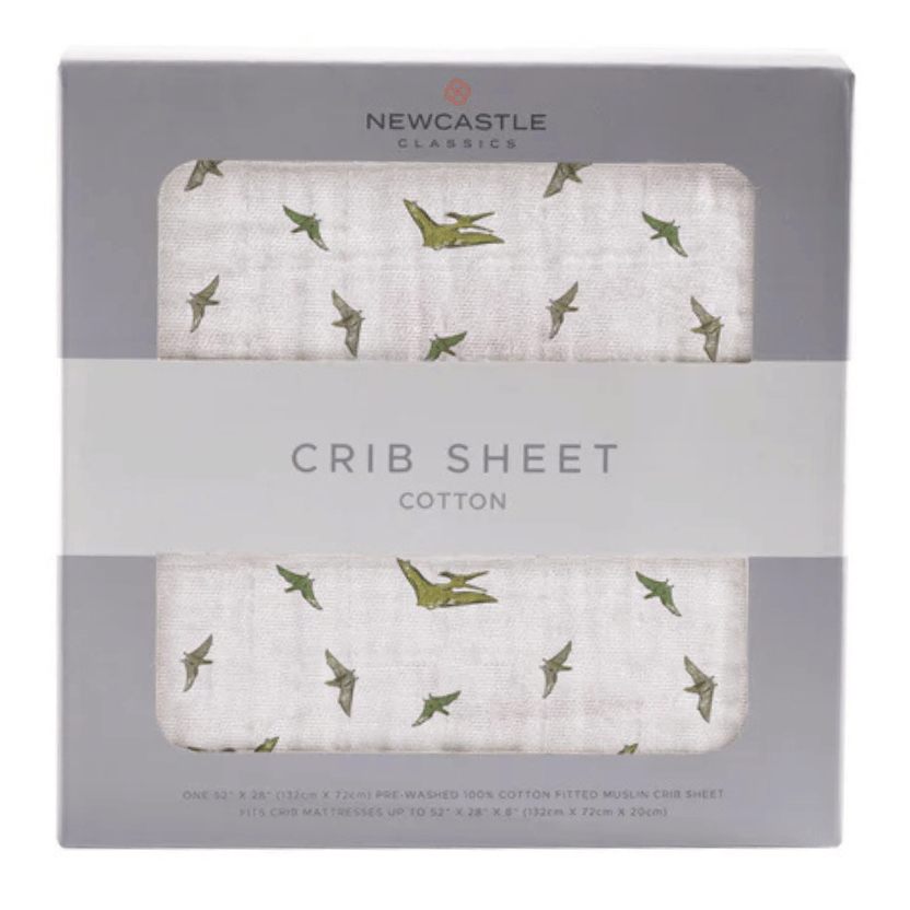 Pteranodon Cotton Muslin Crib Sheet