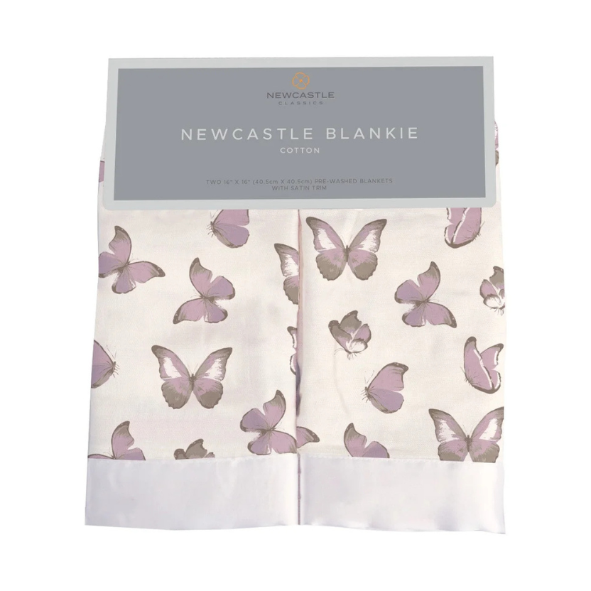 Winsome Butterflies Cotton Muslin Security Baby Blankie