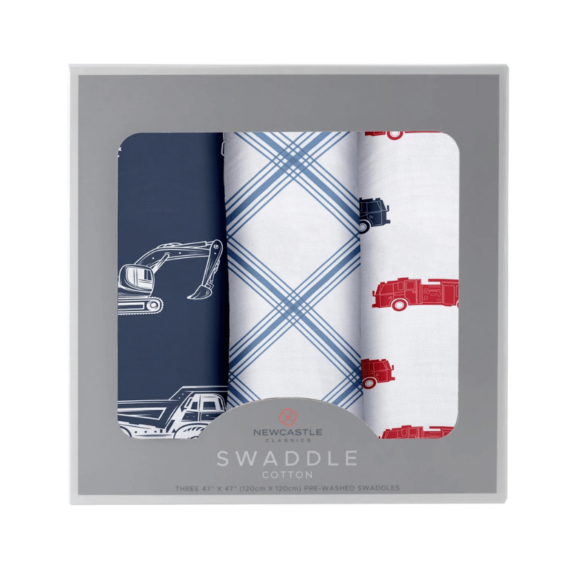 Things That Go Swaddle 3 Pack