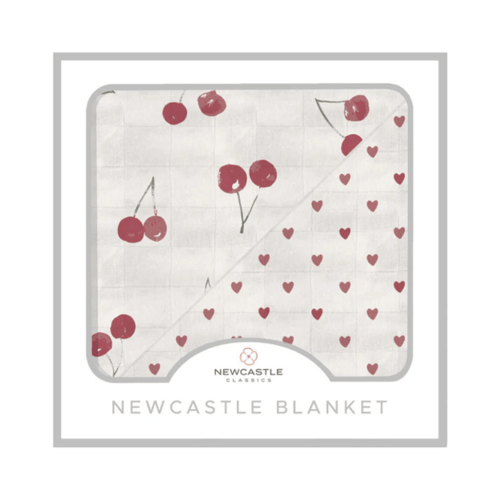 Two Hearts and Sweetheart Cherry Newcastle Blanket