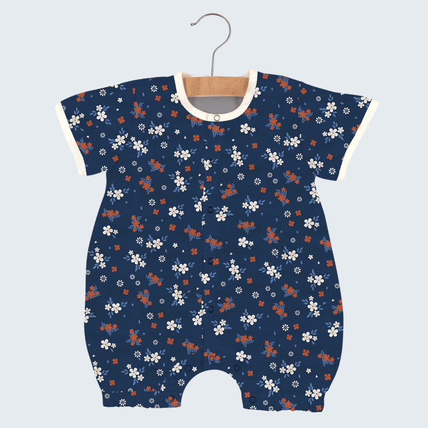 Serenity Floral Bamboo Mini Romper
