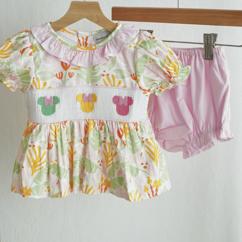 Sweet Island Character Hand Smocked Bloomer Set