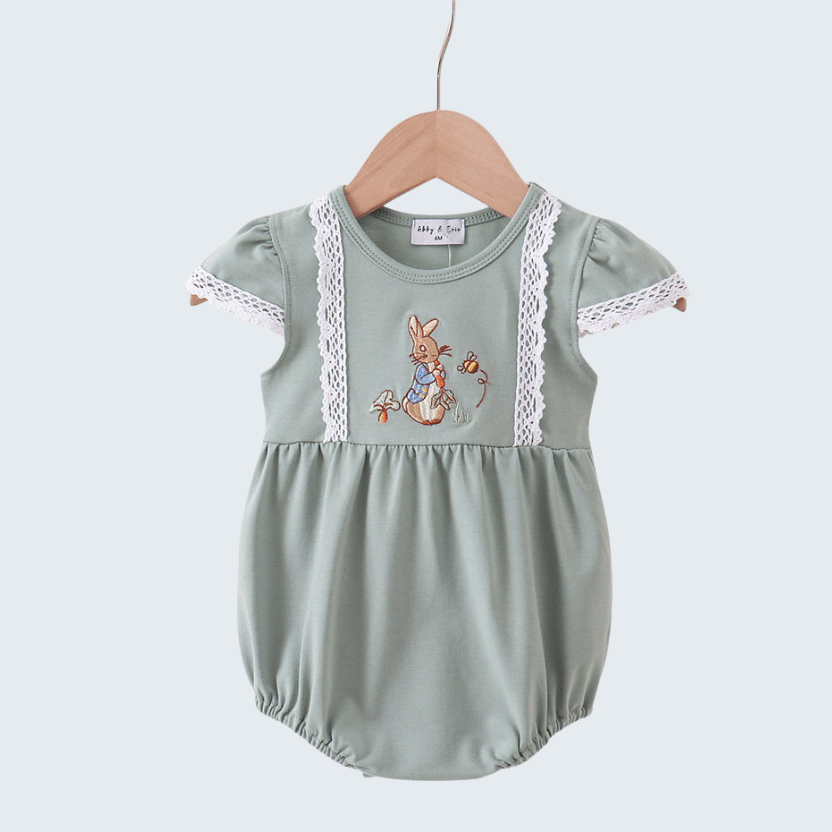 Sage Bunny Embroidered Bubble