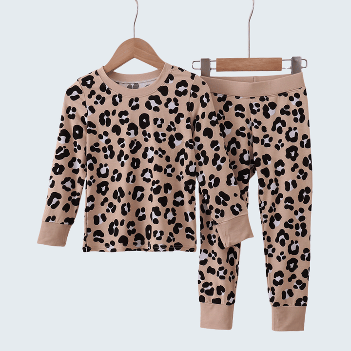 Brown Leopard Bamboo Pajama Set