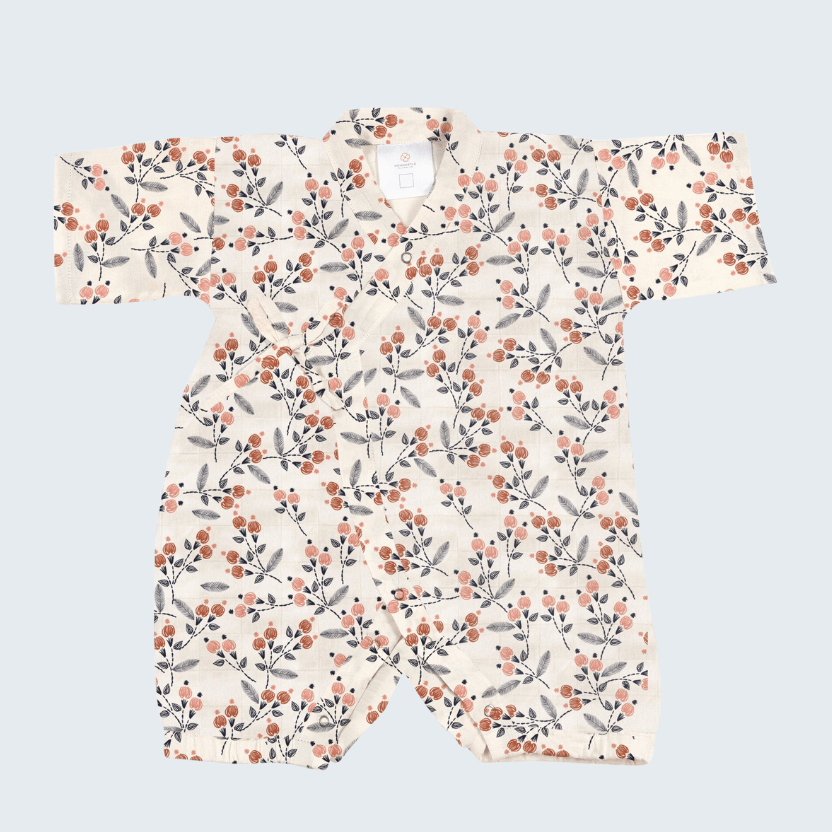 Dahlia Floral Bamboo Newcastle Mini Kimono Jumpsuit