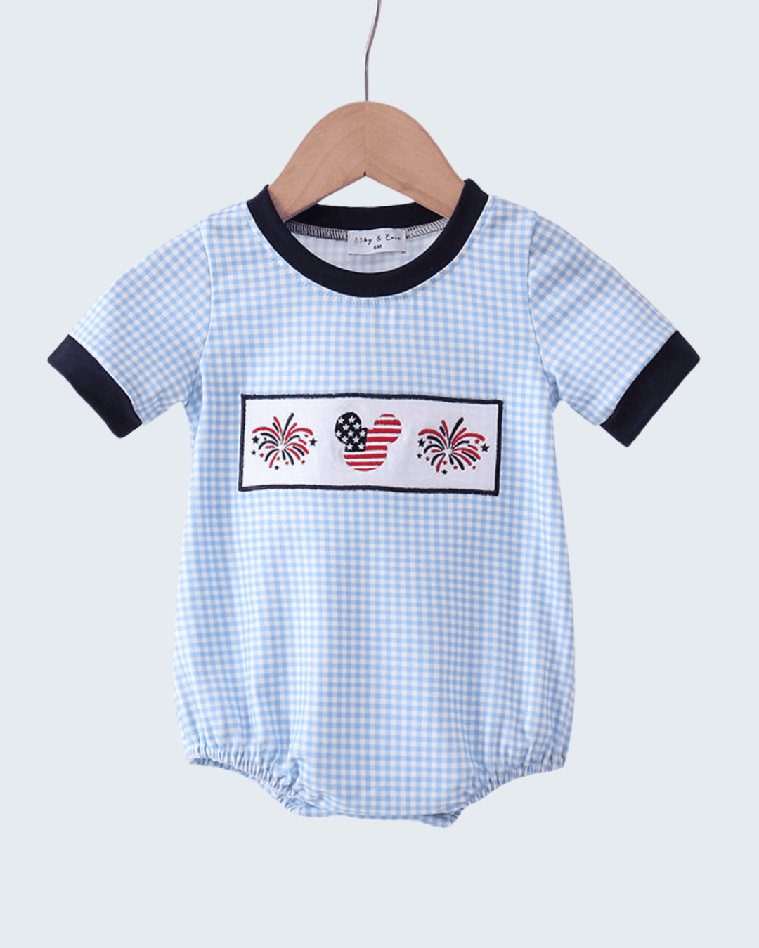 Character Fireworks Embroidered Gingham Bubble