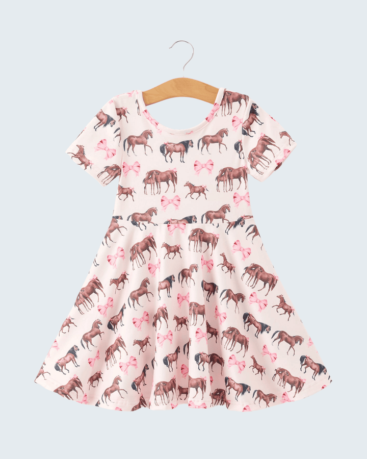 Horse Print Twirl Dress