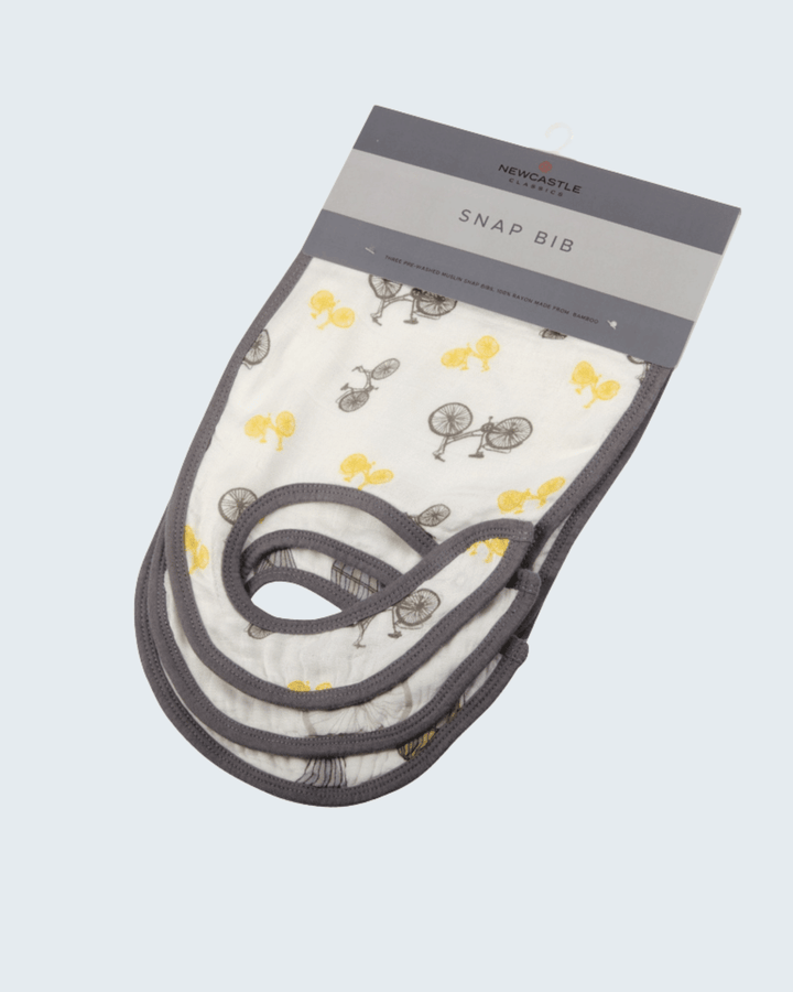 Traveler Bamboo Muslin Snap Bibs 3 Pack