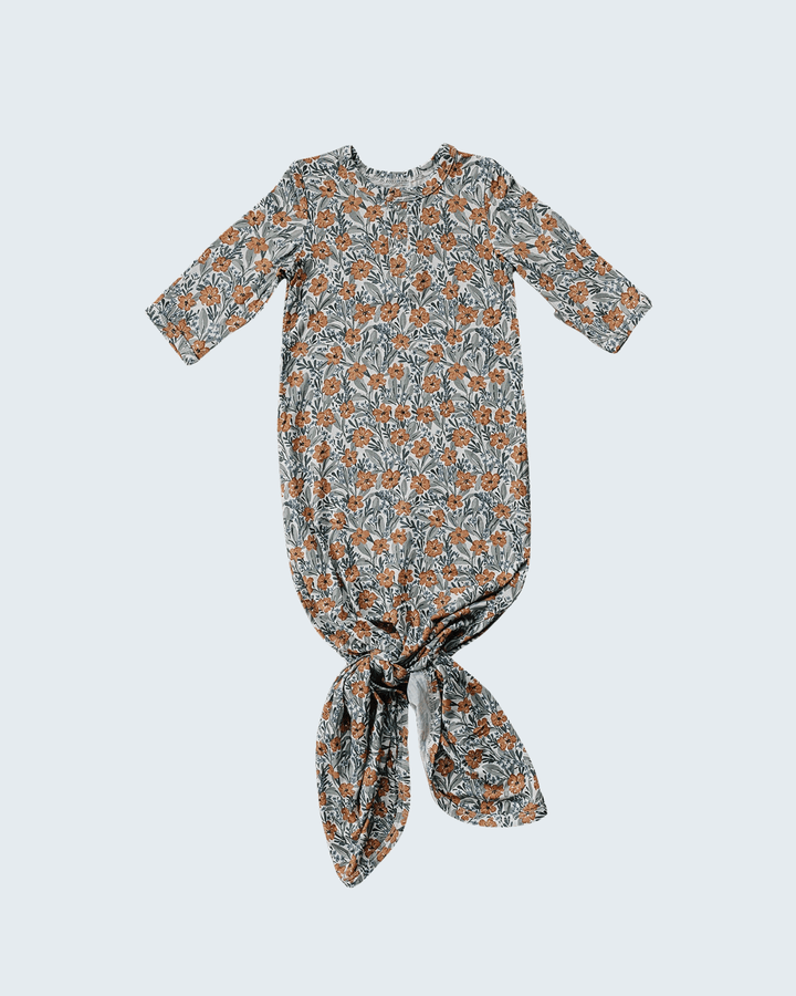Floral knot gown for newborns