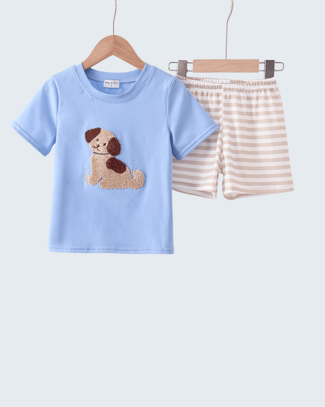 Puppy French Knot Shorts Set