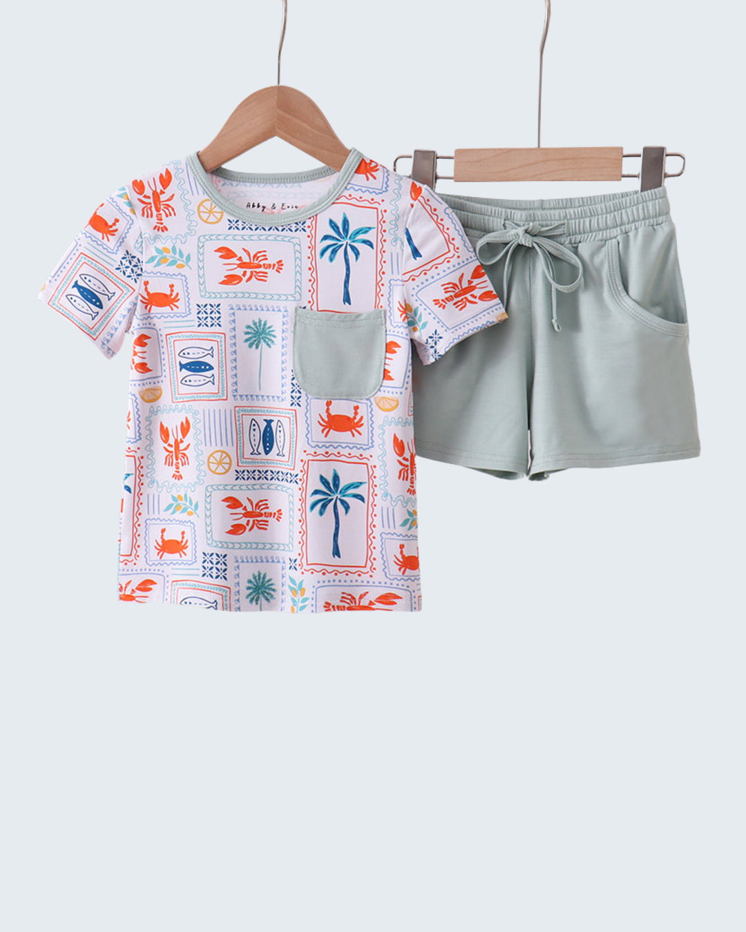Coconut Trees Bamboo Pajama Set