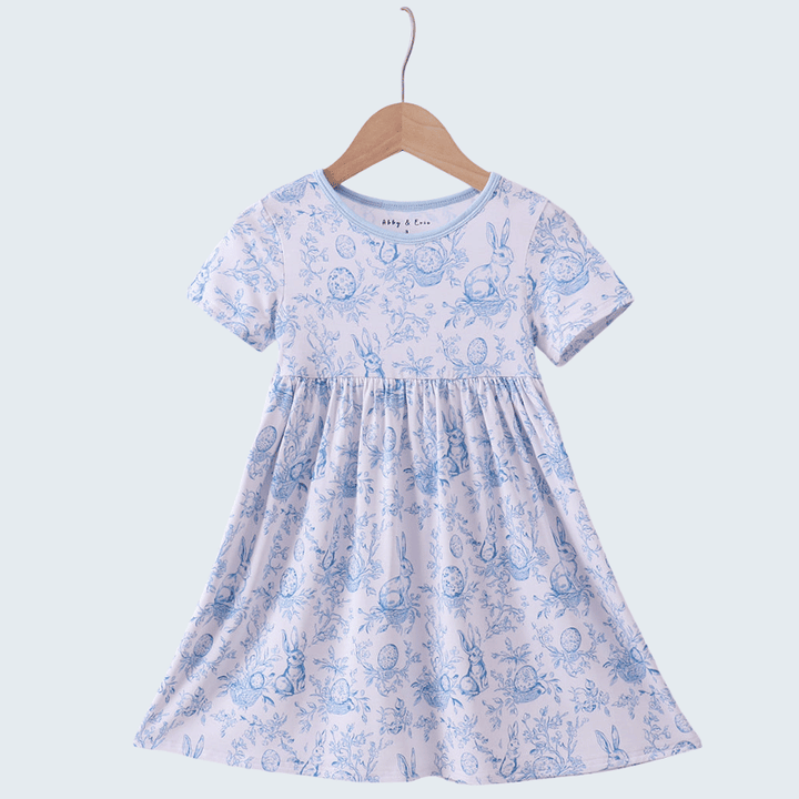 Blue Bunny Egg Bamboo Dress