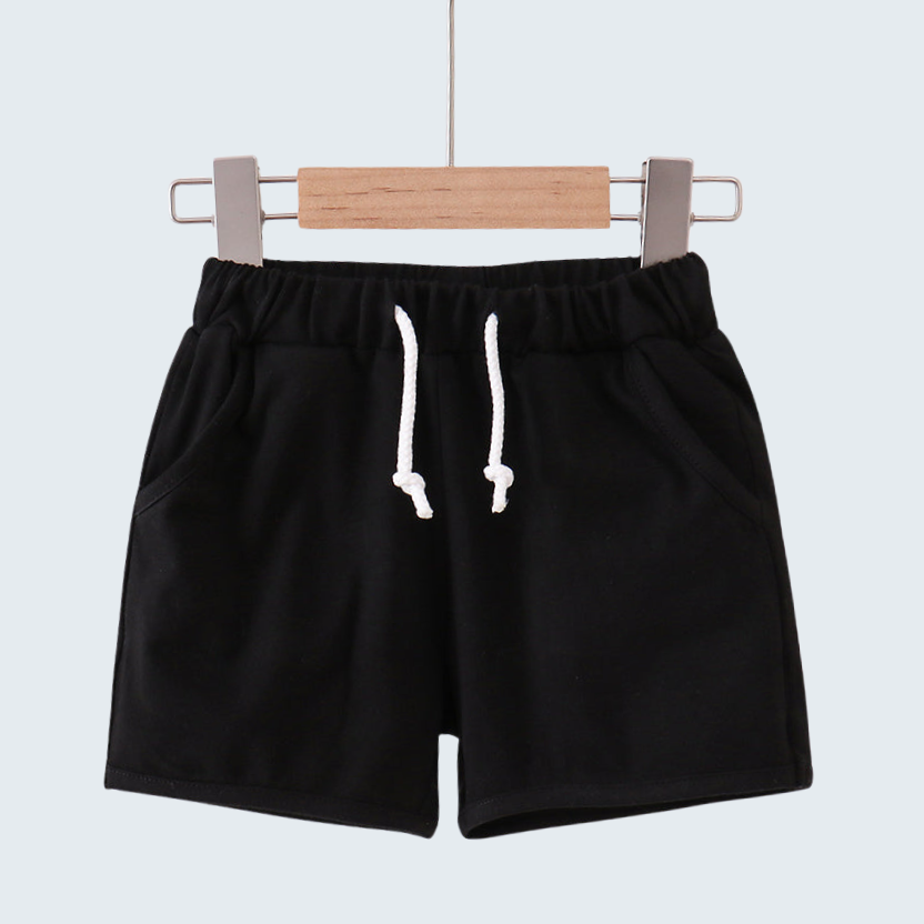 Premium Black Drawstring Shorts
