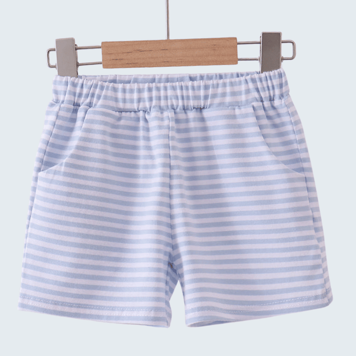 Premium Blue &amp; White Stripe Shorts