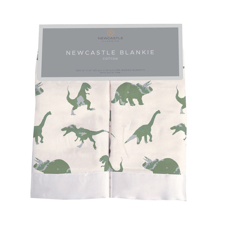 Granite Green Dinosaurs Cotton Newcastle Blankie
