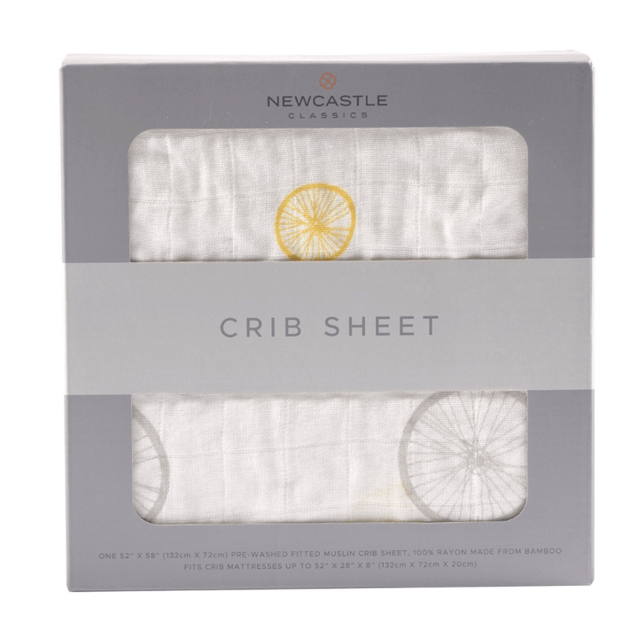 Vintage Wheel Bamboo Muslin Crib Sheet