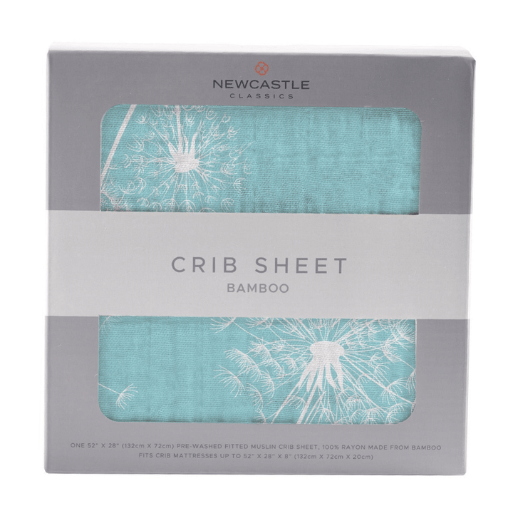 Dandelion Seeds Bamboo Muslin Crib Sheet