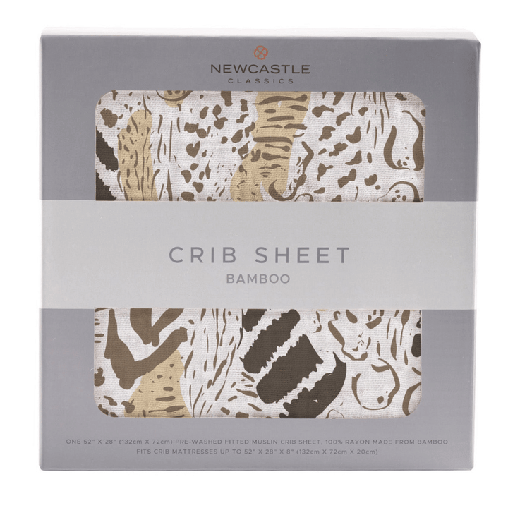 Animal Print Bamboo Muslin Crib Sheet