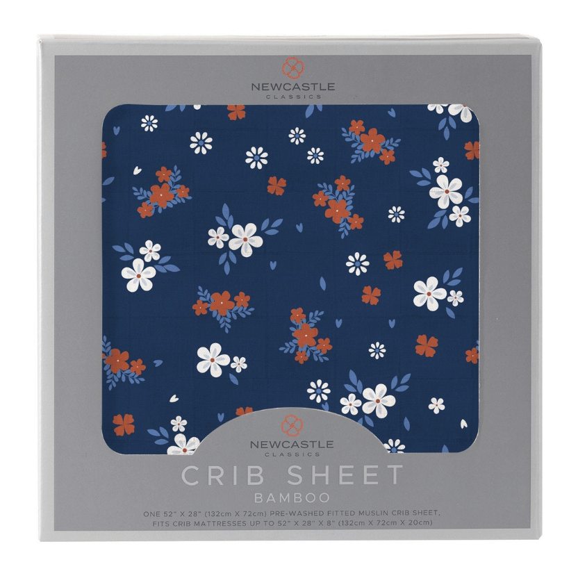 Serenity Floral Bamboo Crib Sheet