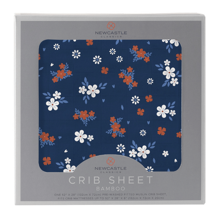 Serenity Floral Bamboo Crib Sheet