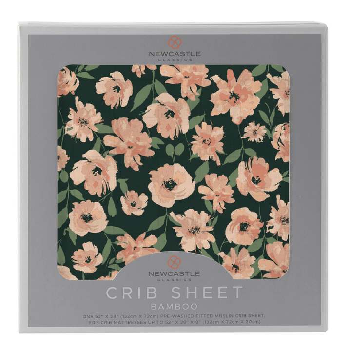 Canyon Sunset Flowers Bamboo Crib Sheet