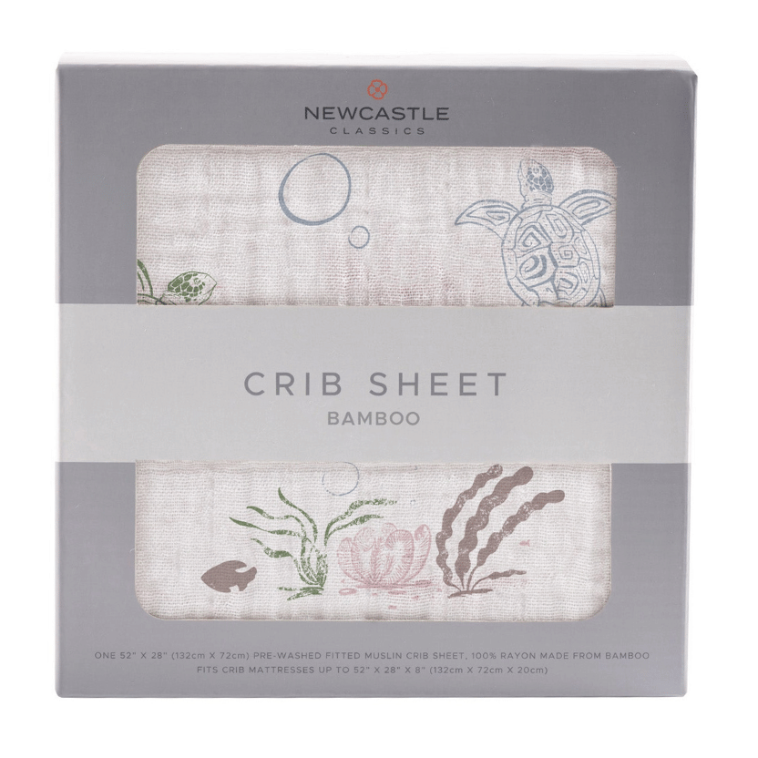 Turtles Bamboo Muslin Crib Sheet
