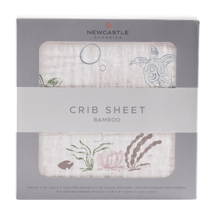 Turtles Bamboo Muslin Crib Sheet