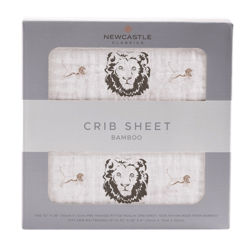 Hear Me Roar Lion Bamboo Muslin Crib Sheet