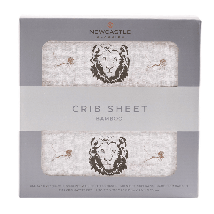 Hear Me Roar Lion Bamboo Muslin Crib Sheet