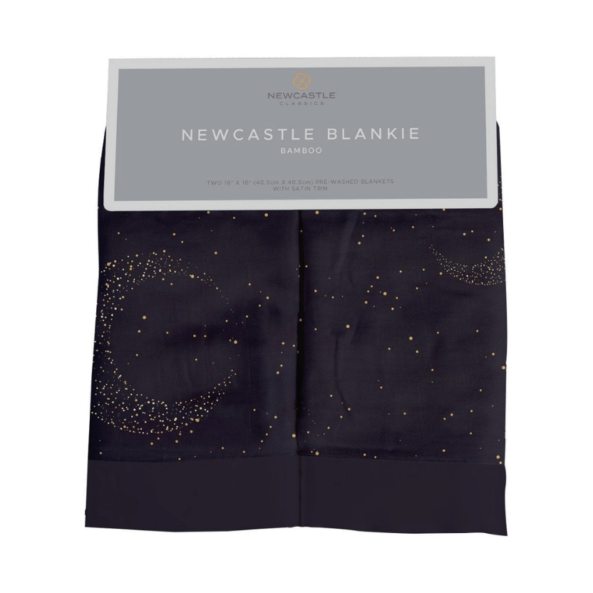 Midnight Moon Bamboo Muslin Security Baby Blankie
