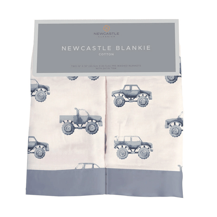 ndigo Monster Trucks Cotton Newcastle Blankie