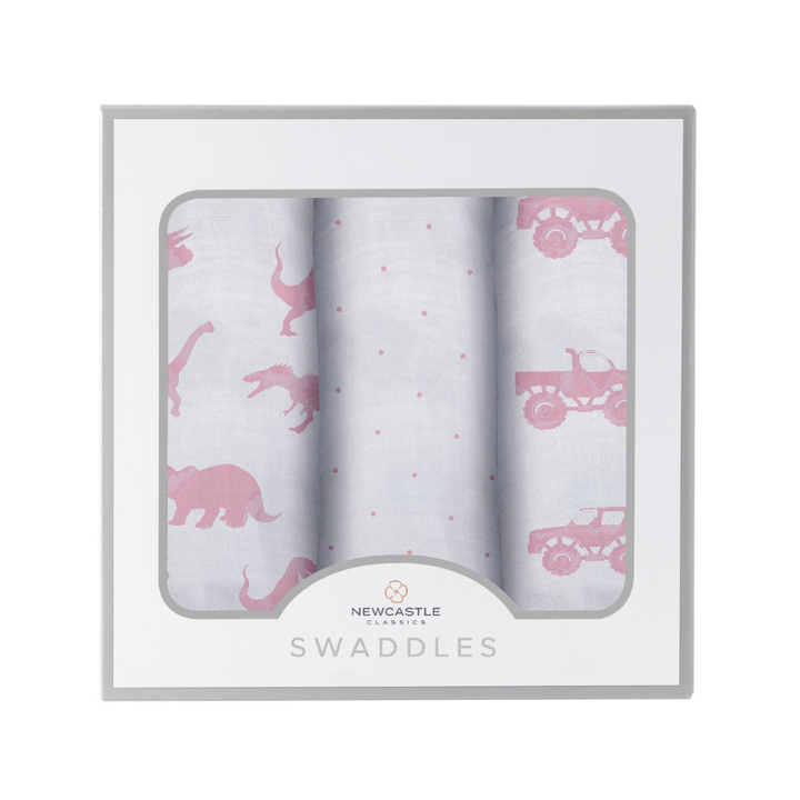 Pretty In Pink Bamboo Muslin Swaddle 3 Pack