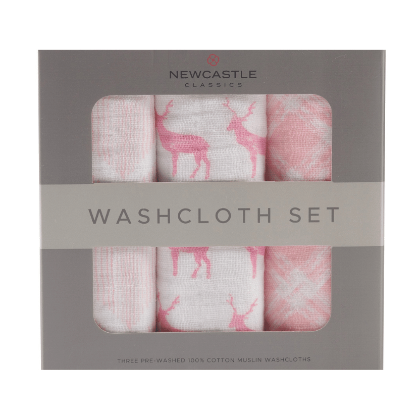 Pop of Pink Washcloth set 3 Pack