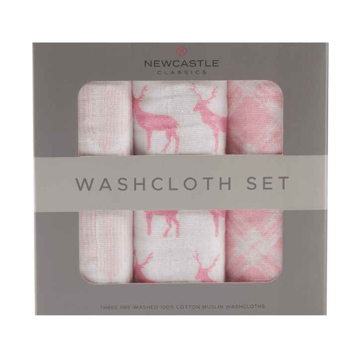 Pop of Pink Washcloth set 3 Pack