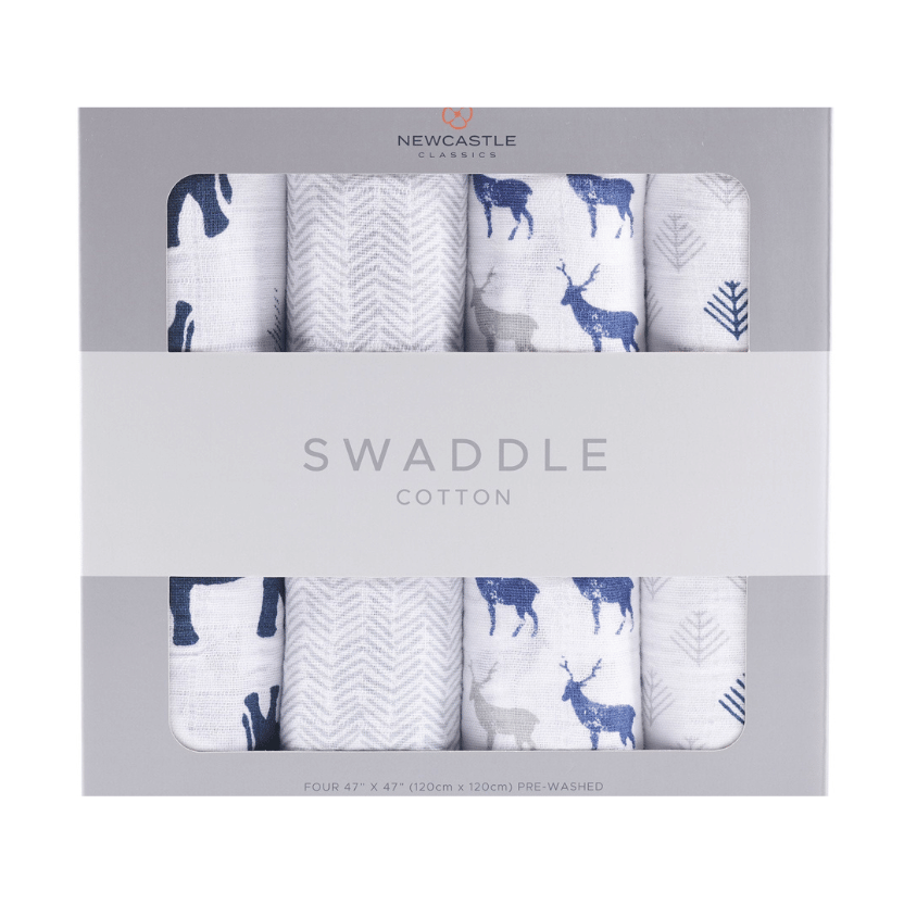 In the Wild Cotton Muslin Swaddle 4 Pack