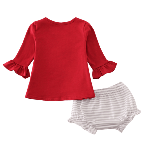 Alabama Elephant Applique Ruffle Bloomer Set