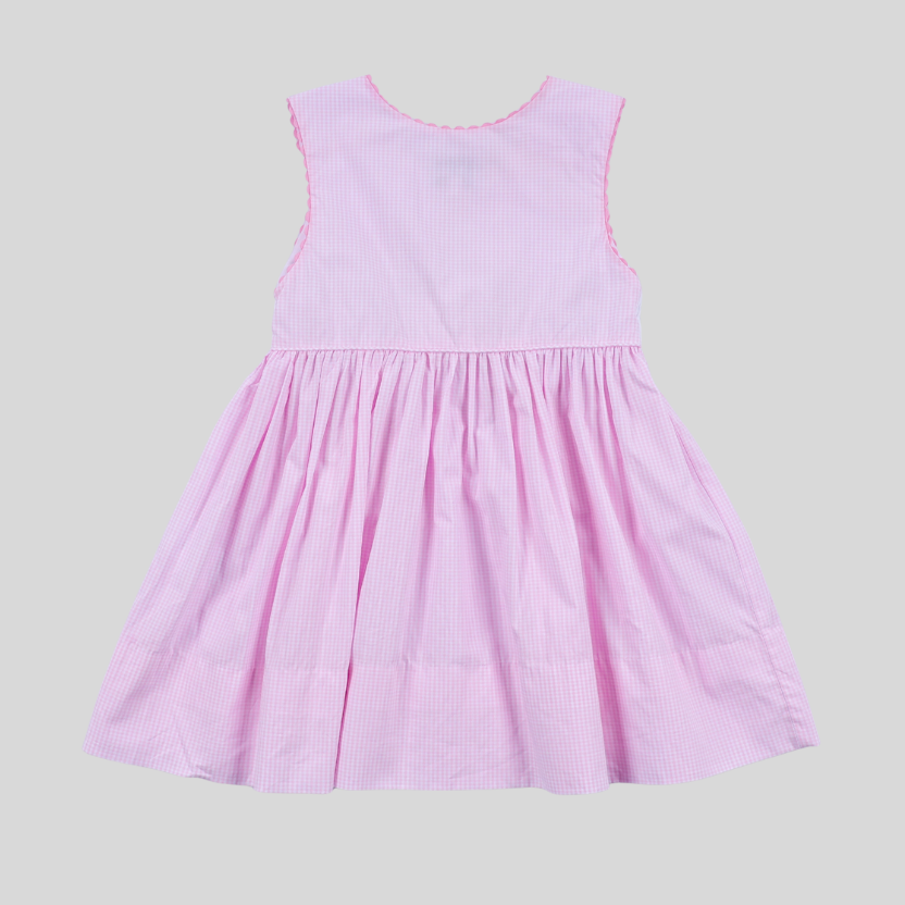 Pink Princess Hand Smocked Plaid Dress