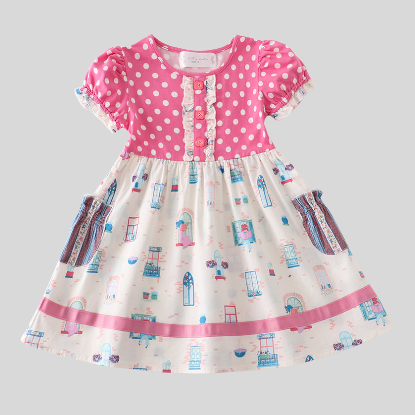 Platinum Balcony Pink Dot Dress
