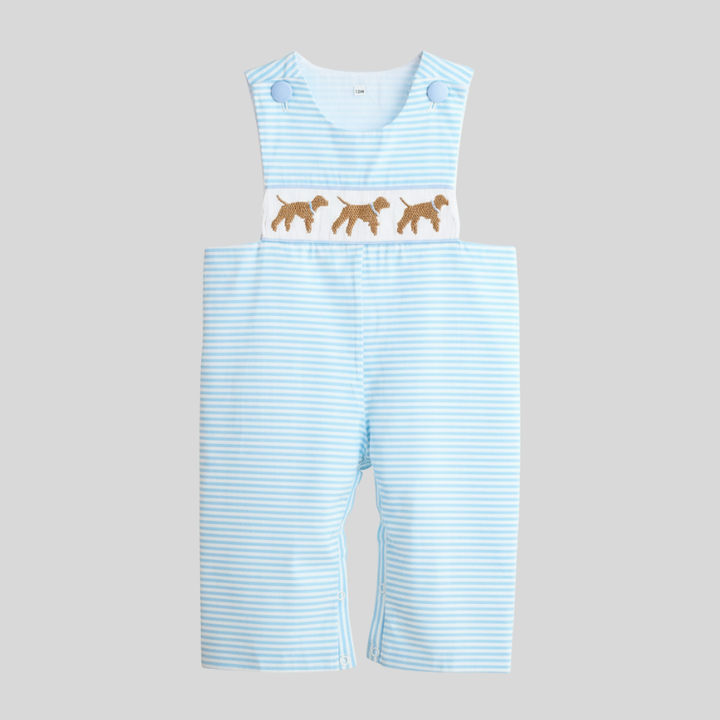 Puppy Hand Smocked Stripe Jonjon