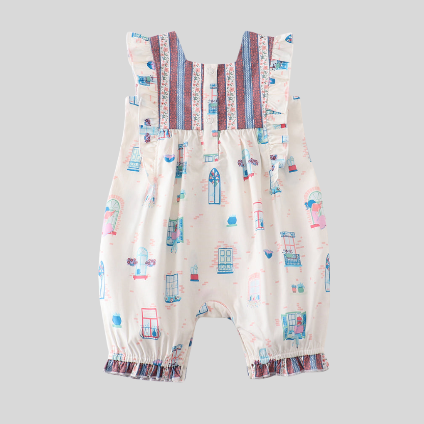 Platinum Balcony Print Baby Jumpsuit