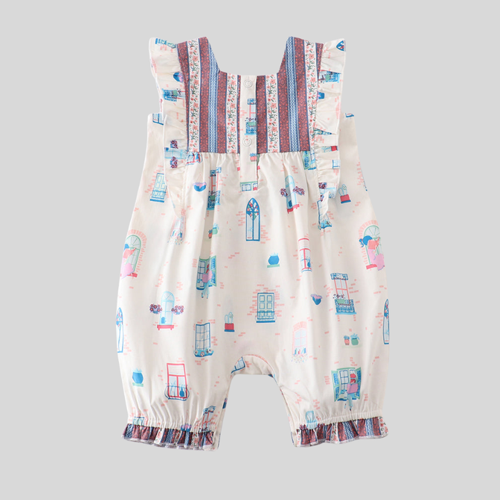 Platinum Balcony Print Baby Jumpsuit