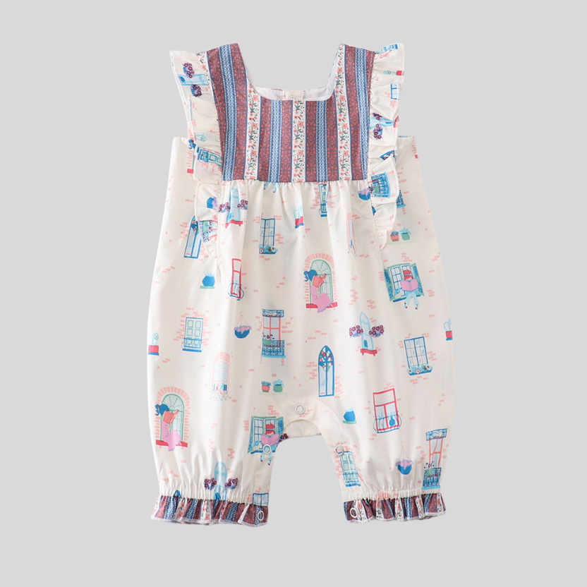 Platinum Balcony Print Baby Jumpsuit