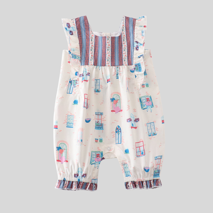 Platinum Balcony Print Baby Jumpsuit