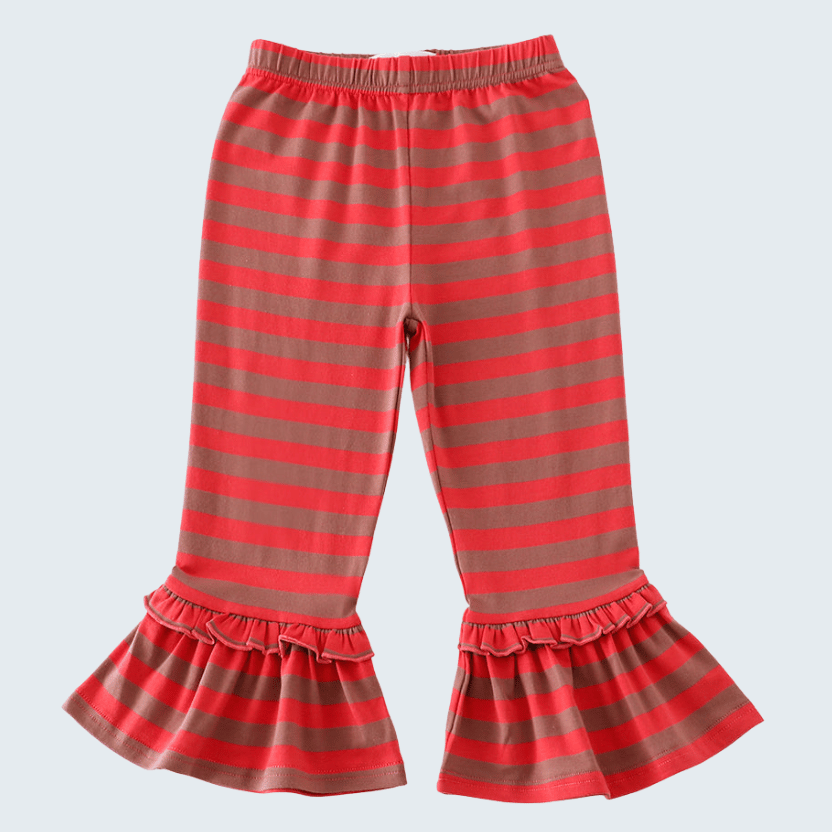 Platinum Red Stripe Ruffle Pants