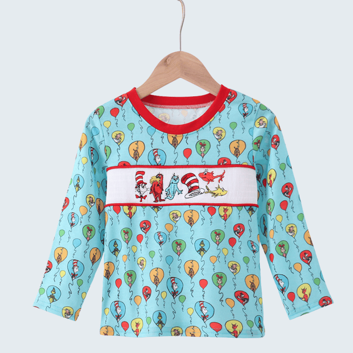 Mint Dr. Seuss Smocked Top