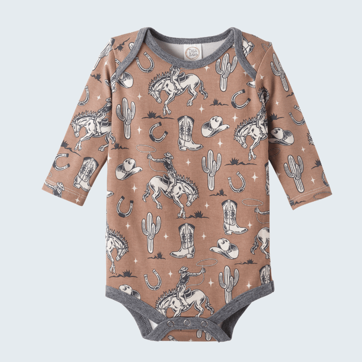 Brown Western Cowboy Bamboo Bodysuit