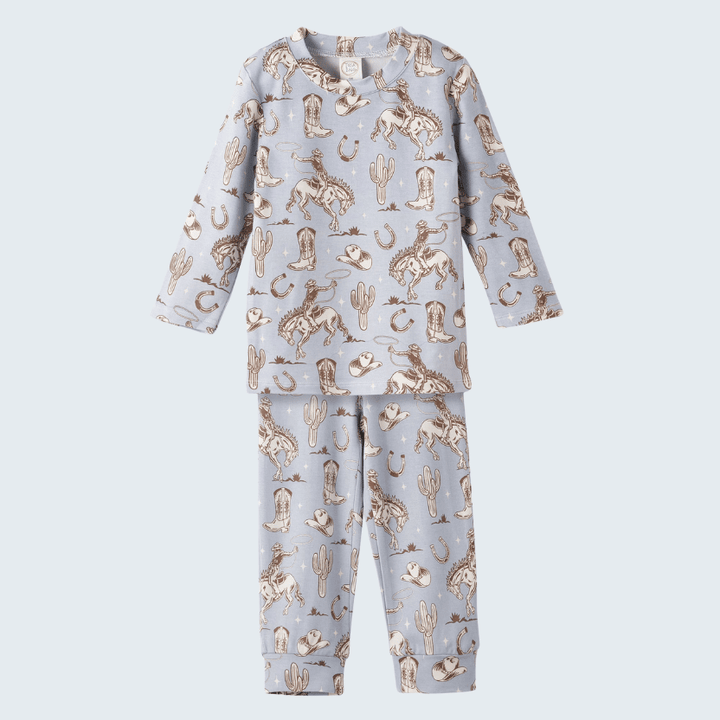 Blue Western Bamboo Pajama Set